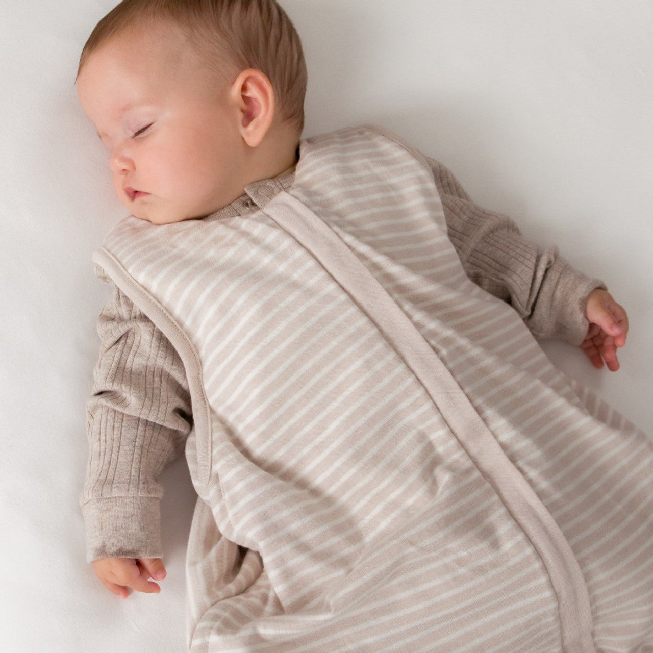 Woolbabe 3 Seasons Front Zip Merino/Organic Cotton Sleeping Bag | Dune